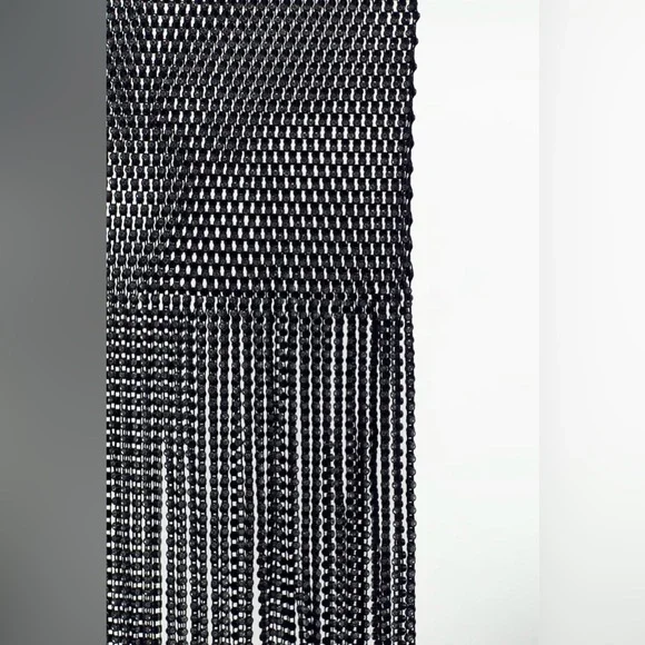 ZARA NEW WOMAN JEWEL WATERFALL DRESS WITH RHINESTONES SILVER - Picture 13 of 14